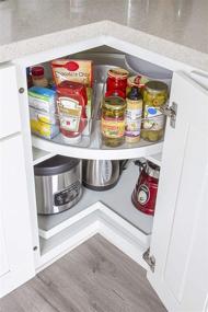 img 2 attached to 🔍 Maximize Corner Storage with Kitchen Spaces KSCL2S6-AMZ Corner Lazy Susan Pantry Organizer - 2 Pack, Clear