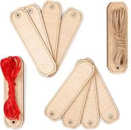 📚 20pcs unfinished wooden bookmarks with string – ideal for stocking name tags, wood gift tags, stocking tags, or blank wooden bookmarks logo