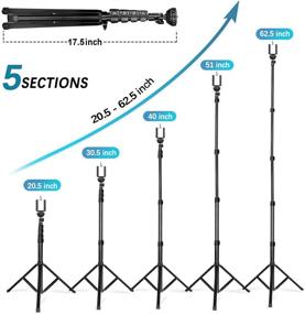 img 1 attached to 📸 Все-в-одном самораскрывающийся штатив для селфи-палки с беспроводным пультом для iPhone Android Samsung телефоны DSLR Action Camera