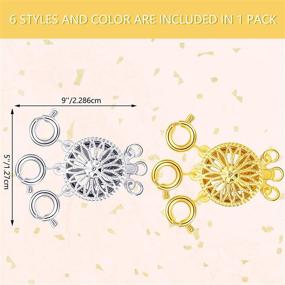 img 3 attached to Silver Gold Necklace Layered Clasps – Set of 6 Clasp Connectors for Tarnish-Resistant Necklaces and Bracelets: Jewelry Making Supplies