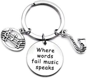 img 2 attached to Saxophone Keychain Music Musci Charm