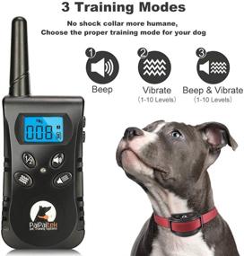 img 2 attached to Paipaitek Waterproof Humane Vibration Dog Training Collar with Remote, Rechargeable & Up to 1600Ft Range - No Shock or Prongs