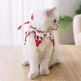 img 3 attached to 🐱 HIPPIPET Cat Collar with Small Bells, Set of 2 Cat Costumes, Adorable Outfit Lovely Holiday Collar for Cats & Puppies, Dog Bandana