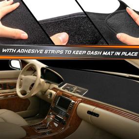 img 3 attached to 🚘 NDRUSH Ford F150 F250 F350 Dash Mat Cover - Carpet Compatible from 1992-1996, Black