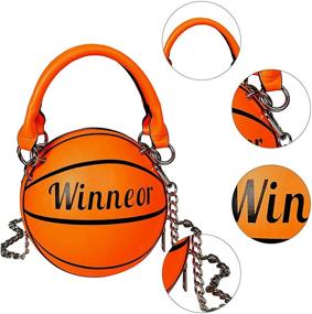 img 2 attached to WOG2008 Basketball Shaped Handbag Messenger Bag: Stylish PU Leather Mini Shoulder Tote for Women and Girls