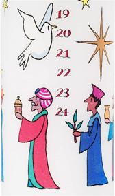 img 1 attached to 🕯️ Alison Gardiner Wise Men Christmas Advent Candle | Wax Pillar with 50 Hours Burn Time