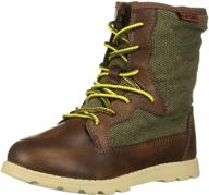 кроссовки carter's boys' bro casual sneaker boot: стильные темно-коричневые обувь для мальчиков логотип