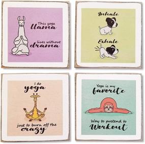 img 4 attached to Zumatico Funny Animal Coasters Drinks