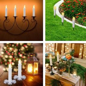 img 1 attached to 🕯️ Enhance Your Christmas Ambiance with FREEPOWER 10PCS Flameless LED Taper Candles – Remote Timer, Battery Operated for Versatile Christmas Tree and Party Decor