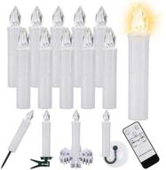 🕯️ enhance your christmas ambiance with freepower 10pcs flameless led taper candles – remote timer, battery operated for versatile christmas tree and party decor логотип