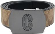 👔 reversible mens plaque buckle coach belt logo