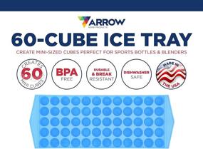 img 3 attached to 🧊 Arrow Mini Ice Cube Trays, Durable 3pk - Perfect for Sports Bottles, Blenders, Cocktails and More - BPA-Free, Break-Resistant - Get 60 Mini Cubes per Tray!