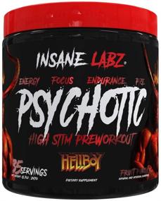 img 4 attached to Insane Labz Hellboy Edition: High Stimulant Pre Workout Powder & NO Booster with Beta Alanine, L Citrulline, Caffeine - Boosts Focus, Energy, Endurance, Nitric Oxide Levels - 35 Servings, Fruit Punch Flavor