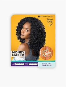 img 2 attached to 💰 Sensationnel Curls Kinks & Co Instant Weave Half Wig MONEY MAKER (1B) - Achieve Effortless Style!