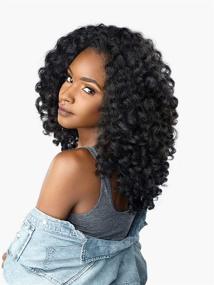 img 4 attached to 💰 Sensationnel Curls Kinks & Co Instant Weave Half Wig MONEY MAKER (1B) - Achieve Effortless Style!