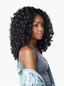 img 1 attached to 💰 Sensationnel Curls Kinks & Co Instant Weave Half Wig MONEY MAKER (1B) - Achieve Effortless Style!