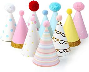 img 4 attached to 🎉 Fun and Festive: Colorful Party Hats for Kids Birthday Parties, Crafts, and Group Activities