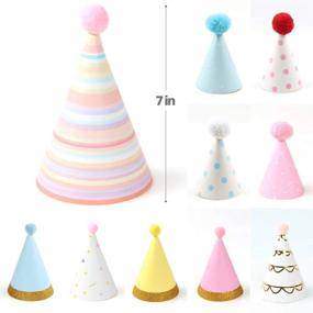 img 3 attached to 🎉 Fun and Festive: Colorful Party Hats for Kids Birthday Parties, Crafts, and Group Activities