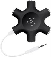 🎧 enhance audio sharing with belkin rockstar 5-jack multi headphone audio splitter (black) logo