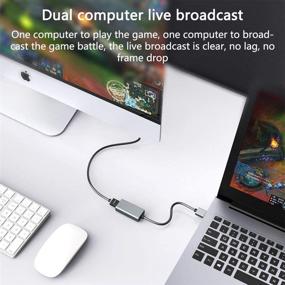 img 2 attached to 🎥 KuWFi HDMI to USB Converter Adapter: Record 1080P/4K Game Capture, Live Stream & Camera Recording on MacBook, PC, PS4