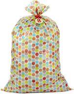 👶 hallmark 56-дюймовая большая пластиковая подарочная сумка - b это для малышей, многоцветные точки - идеально подходит для бэби-шауэров, новых родителей и многого другого. логотип
