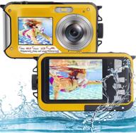 📷 full hd 2.7k 48mp waterproof snorkeling camera | dual screen digital camera with self-timer, 16x digital zoom | underwater camera for capturing memorable moments logo