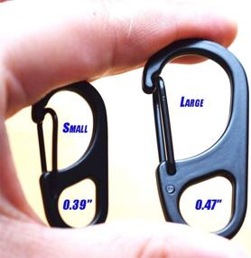 img 1 attached to 🔗 6-Piece Bytiyar Small Carabiner Clips: Durable Snap Hooks with Fixed Eyehole, Keychain Buckles - Black Silver