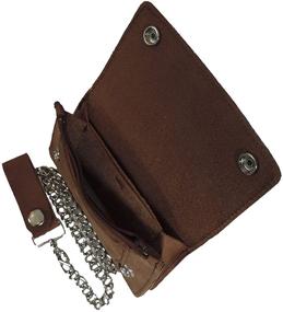 img 1 attached to Rugged Leather Biker Billfold Wallet: Distressed Vintage Style