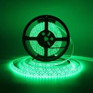 🌈 16.4ft waterproof green led light strip - supernight 600 leds flexible tape for bedroom boat car tv backlighting, holidays party, and decoration (green) logo