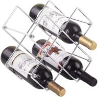 🍷 buruis countertop wine rack: stylish 6 bottle holder for red and white wine storage logo