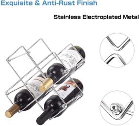 img 1 attached to 🍷 Buruis Countertop Wine Rack: Stylish 6 Bottle Holder for Red and White Wine Storage