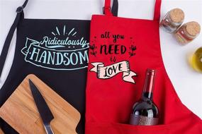 img 1 attached to 🎉 Mr and Mrs Anniversary Apron - Adorable Engagement Gifts for Best Friends & Ideal Bridal Shower Gift