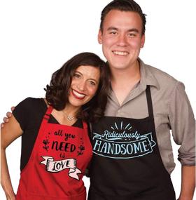 img 4 attached to 🎉 Mr and Mrs Anniversary Apron - Adorable Engagement Gifts for Best Friends & Ideal Bridal Shower Gift