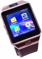 alike c05 bluetooth smart watch for iphone & android – stylish gold wireless smartwatch logo