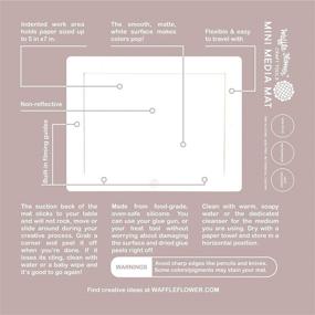 img 1 attached to Waffle Flower Mini Media Mat: Portable Craft Mat - Non-Slip, Waterproof, and Heat-Resistant - Ideal for Travel Crafting!