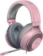 🎮 renewed razer kraken quartz pink wired stereo gaming headset: a gamer's delight! logo
