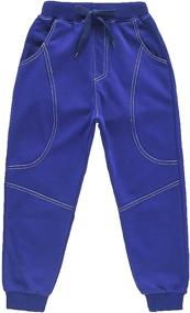 img 4 attached to 🩳 Comfortable and Stylish HZXVic Athletic Drawstring Sweatpants Camouflage for Boys Aged 12-13 Years