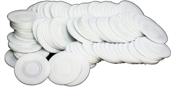 pavilia 100-bag of white poker chips logo