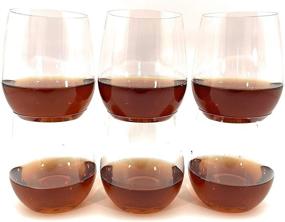 img 2 attached to Set of 24 Unbreakable Stemless Crystal Clear Plastic Wine Glasses - 12 Ounces