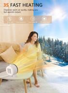 🔥 jialexin space heater: quick heating 1000w ptc ceramic heater for home, dorm, and office - portable electric heater fan in white logo