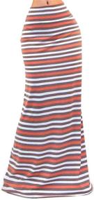 img 4 attached to 👗 Vivicastle Women's Clothing: Asymmetric Striped X Large Skirts for Women