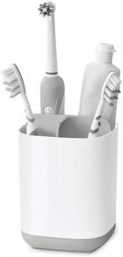 img 3 attached to 🪥 EasyStore Toothbrush Holder Bathroom Storage Organizer Caddy - Joseph Joseph 70509, Small Size, Gray