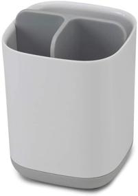 img 4 attached to 🪥 EasyStore Toothbrush Holder Bathroom Storage Organizer Caddy - Joseph Joseph 70509, Small Size, Gray