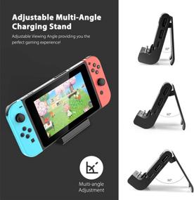 img 3 attached to 🔋 Portable Multi-Angle Charging Dock for Switch and Switch Lite: Nolansend Charging Stand with USB and Type C Ports