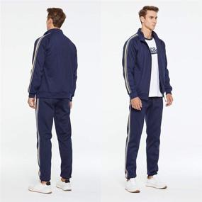 img 1 attached to Tracksuit Full Zip Jogging Running Training Men's Clothing