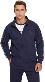 img 2 attached to Tracksuit Full Zip Jogging Running Training Men's Clothing