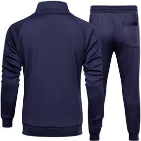 img 3 attached to Tracksuit Full Zip Jogging Running Training Men's Clothing