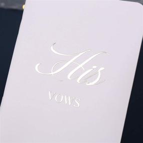 img 1 attached to 📔 AKITSUMA His and Her Vow Books: Elegant Wedding Vows Booklet Set with Gold Metal Words - Perfect Wedding Keepsake and Gift (White)