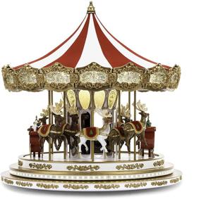 img 2 attached to 🎠 Regal Carousel Christmas Décor, Red - Mr. Christmas