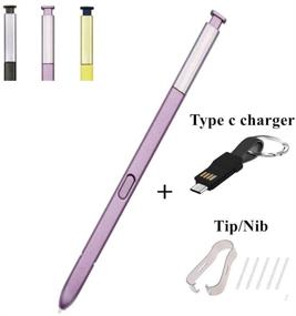 img 2 attached to 🖊️ Galaxy Note 9 Pen Replacement Kit - Stylus for Note 9 - Compatible with N960U/N960+ - Type C Charger + Tip/Nib - Purple